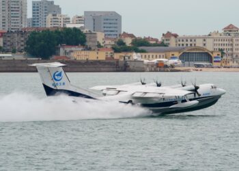 China’s AG600 large amphibious aircraft completes maiden flight over sea