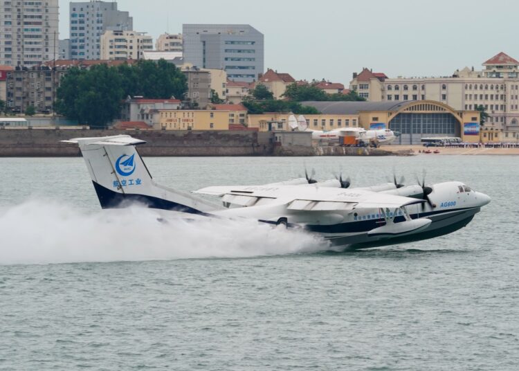 China’s AG600 large amphibious aircraft completes maiden flight over sea